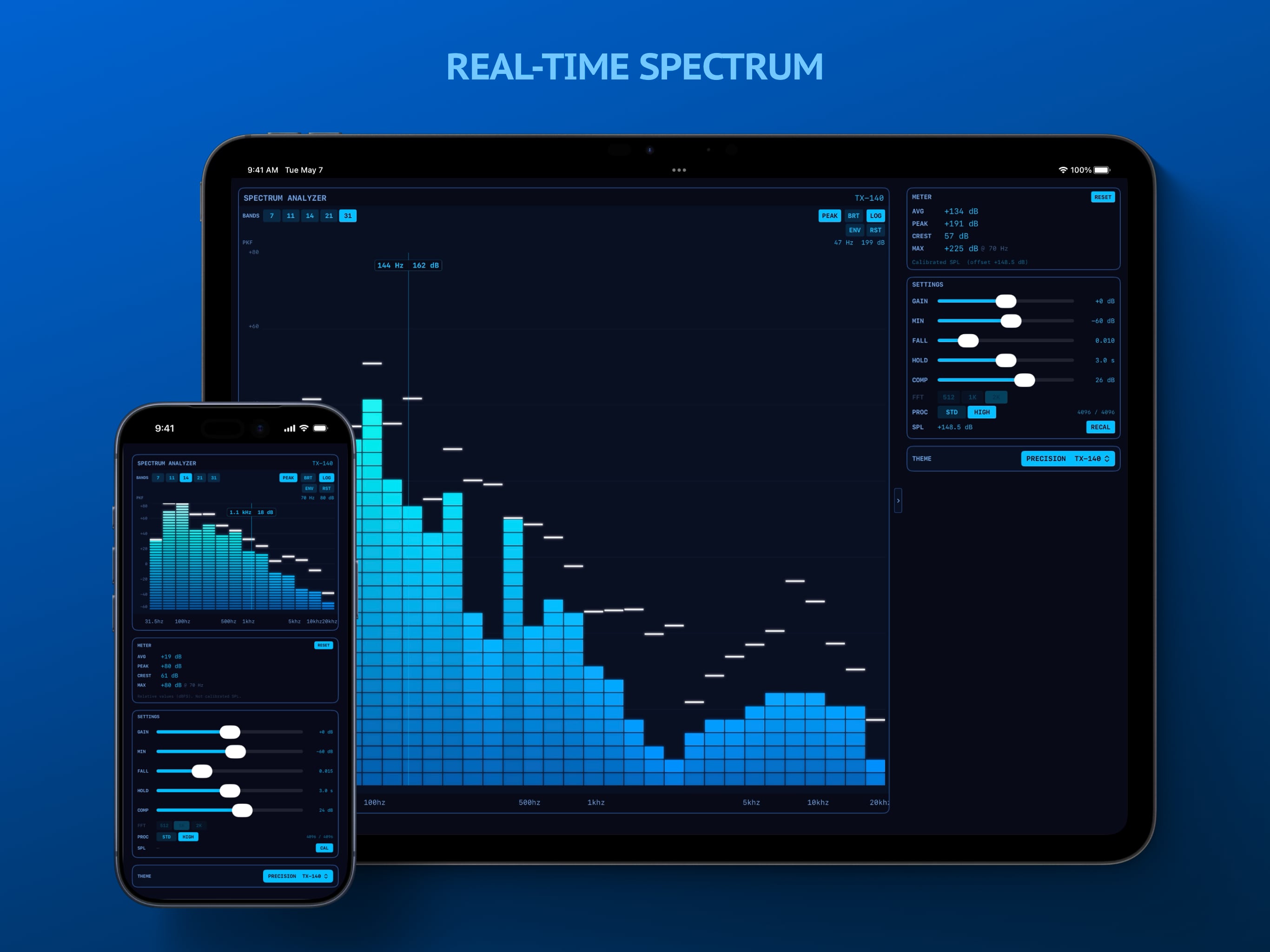 Espectro en tiempo real